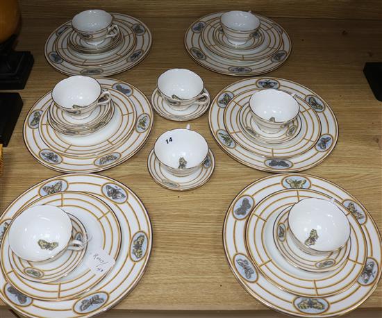David Linley for Mappin & Webb. A part dinner and tea service Gold Thread